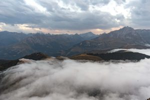 Mer de nuage depuis le pic de Bazès